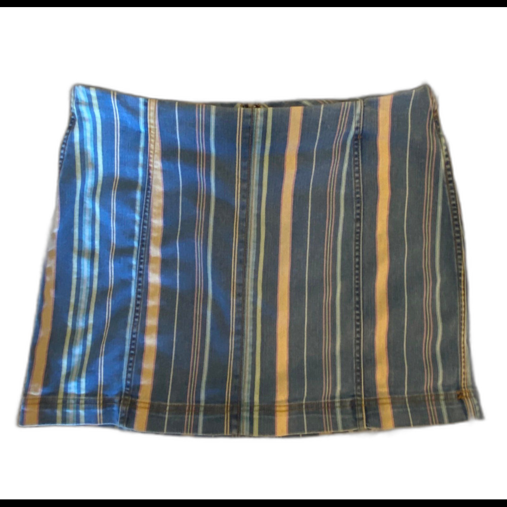 Wild‎ Fable Denim Like Skirt Plus Size 16  Striped Skirt Casual Comfy Stylish